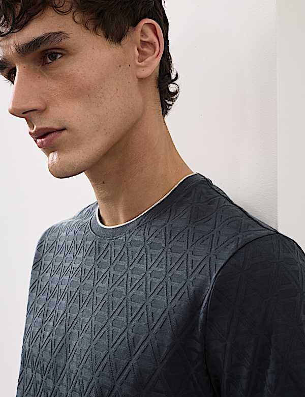 Cotton Rich Textured Loungewear Top - AT