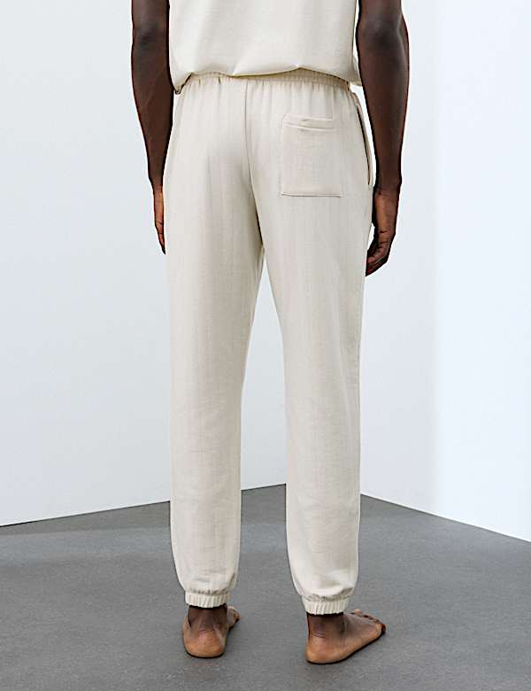 Cotton Modal Blend Drop Needle Pyjama Bottoms - IL