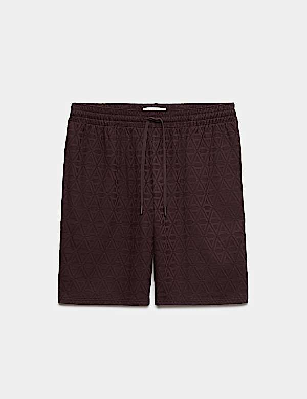 Cotton Rich Jacquard Pyjama Shorts - IL