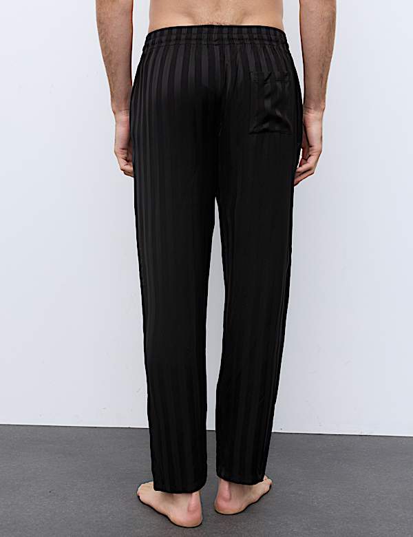 Satin Striped Woven Pyjama Bottoms - NO