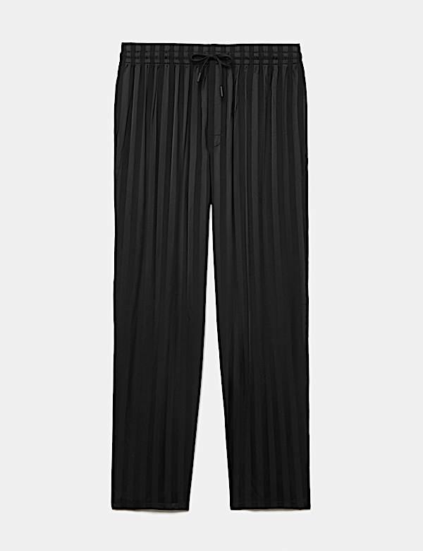 Satin Striped Woven Pyjama Bottoms - NO