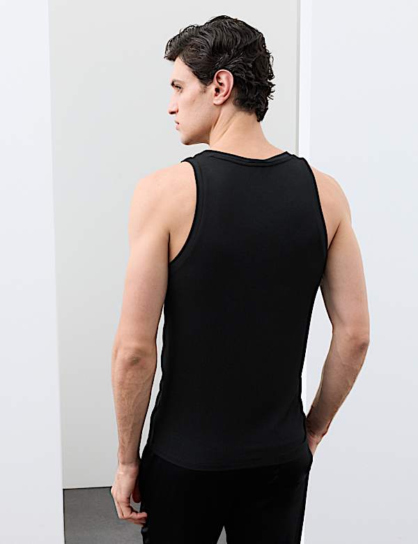 Camiseta acanalada de modal - US