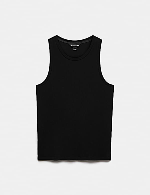 Camiseta acanalada de modal - US