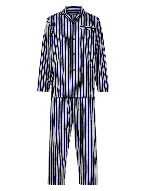 Cotton Blend Striped Pyjama Set
