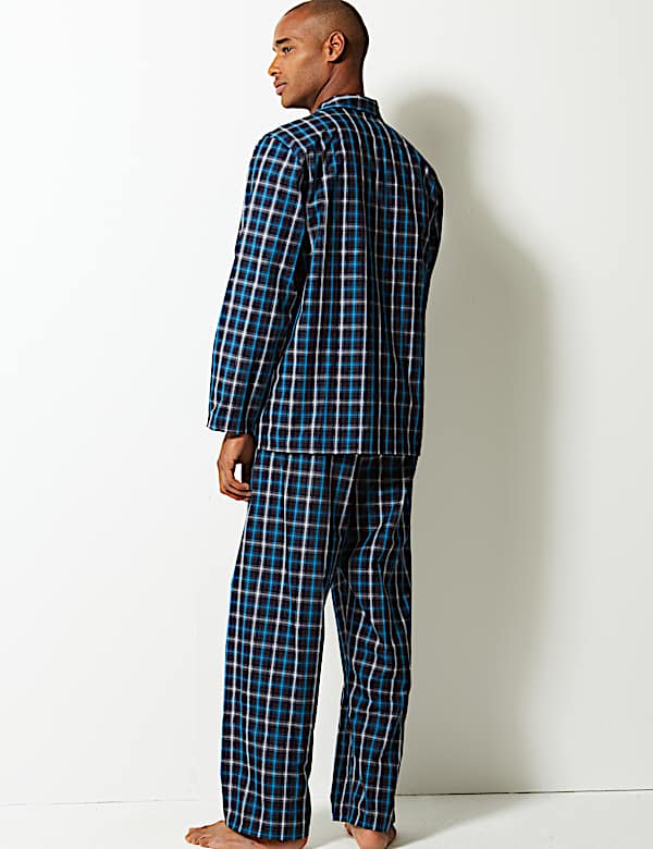 Cotton Blend Checked Pyjama Set