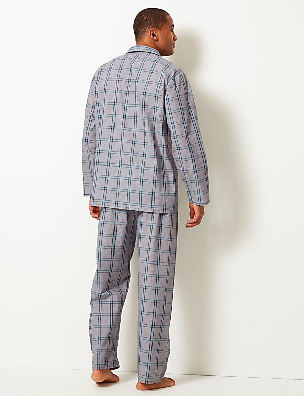 Cotton Blend Checked Pyjama Set