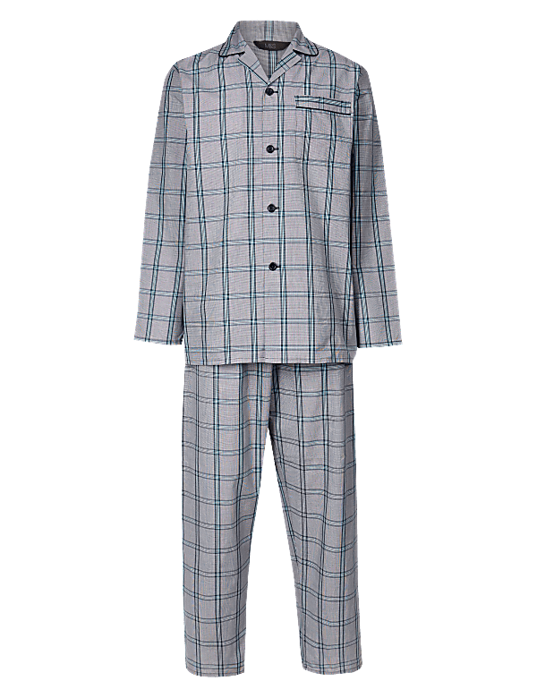 Cotton Blend Checked Pyjama Set