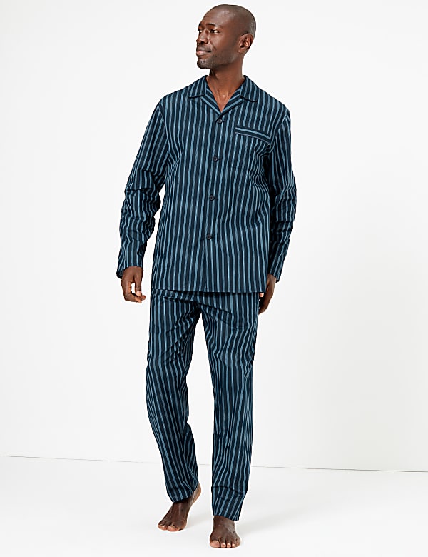 Cotton Blend Striped Pyjama Set