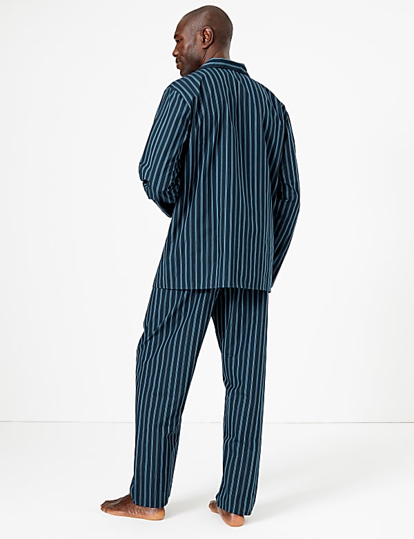 Cotton Blend Striped Pyjama Set