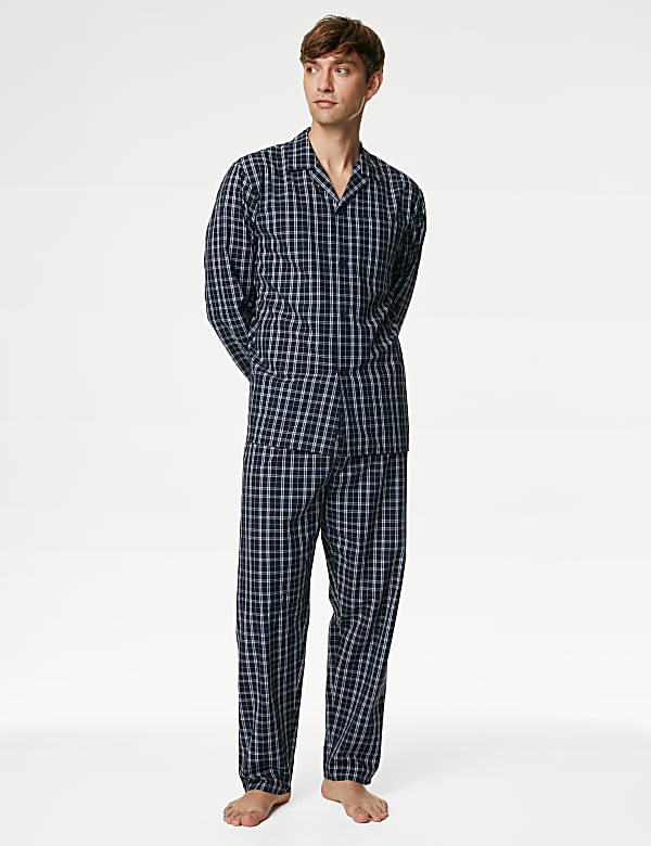 Ensemble pyjama en coton mélangé à carreaux - LU