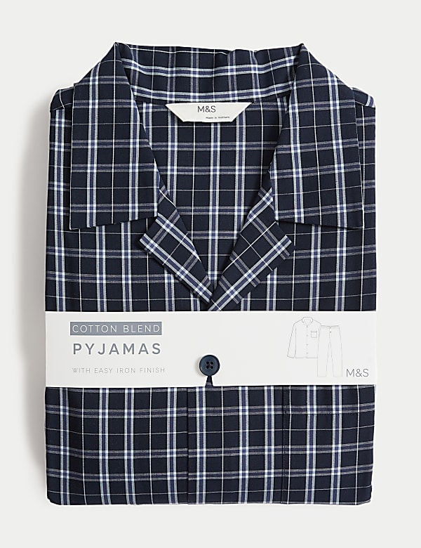 Cotton Blend Checked Pyjama Set