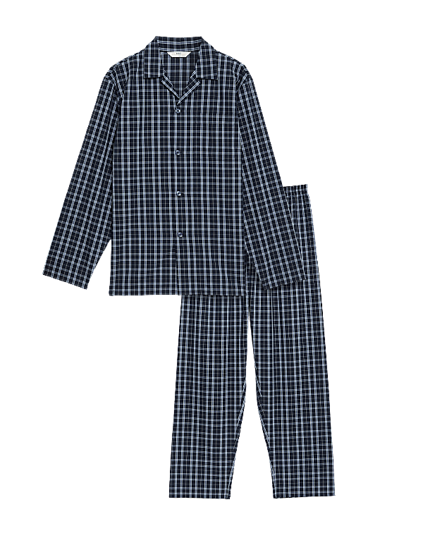 Cotton Blend Checked Pyjama Set