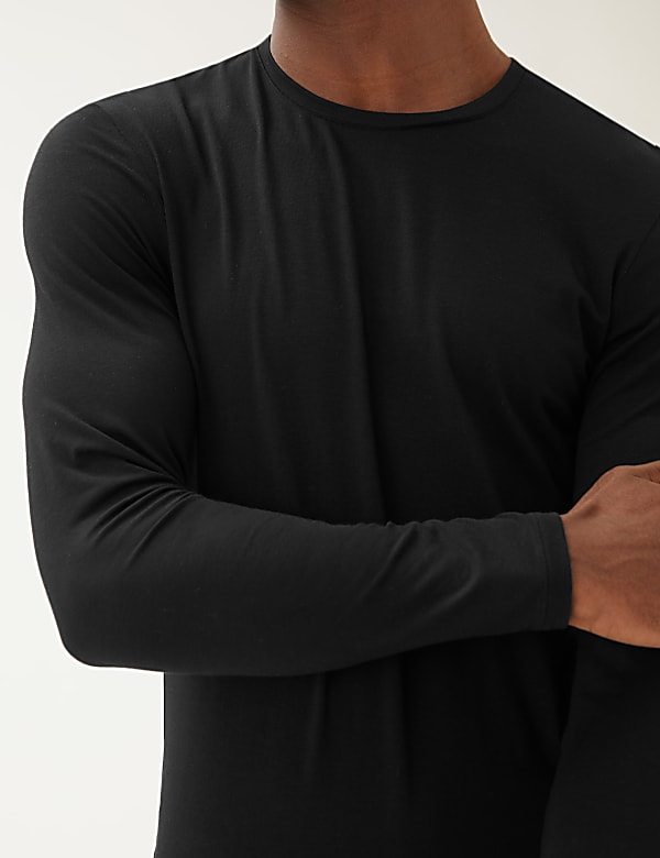Supima® Cotton Blend Long Sleeve Vest