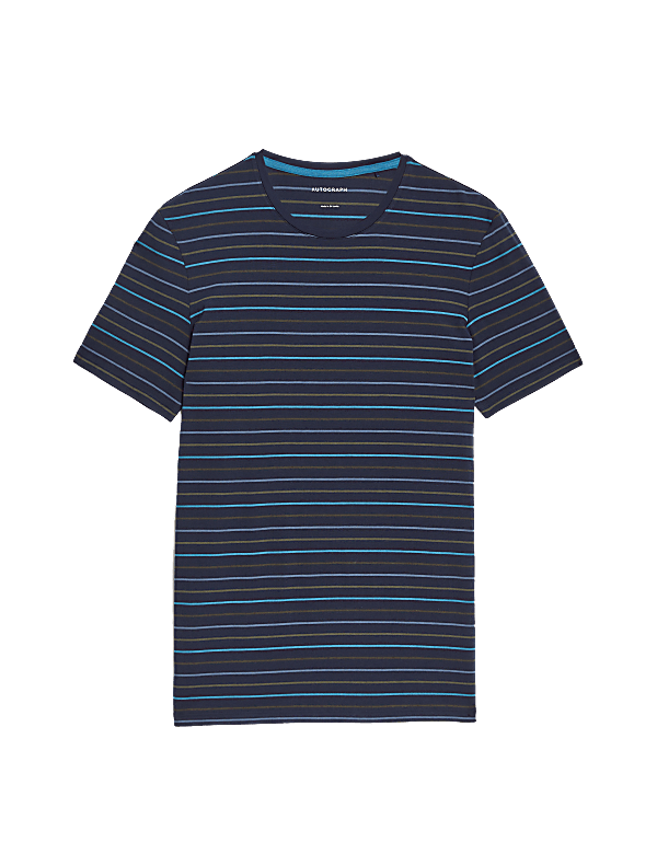 Supima® Cotton Blend Striped T-Shirt Vest
