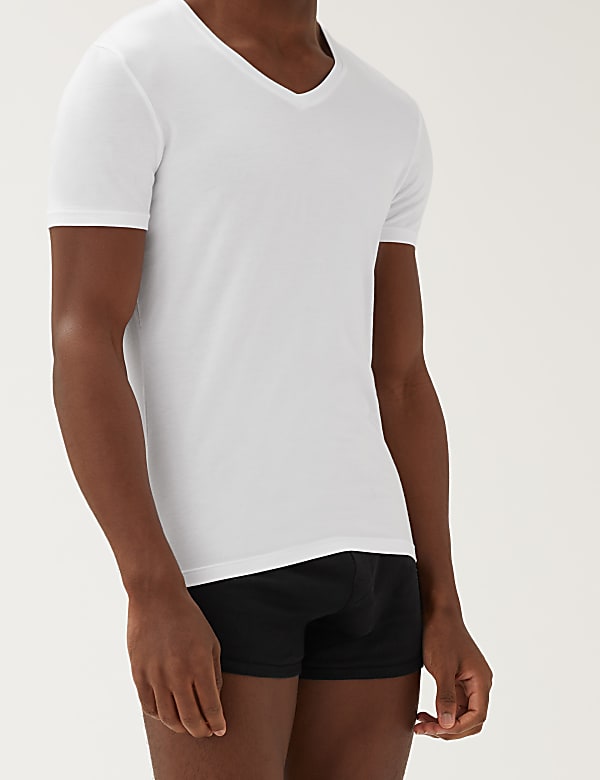 Supima® Cotton Blend V-Neck T-Shirt Vest - IT