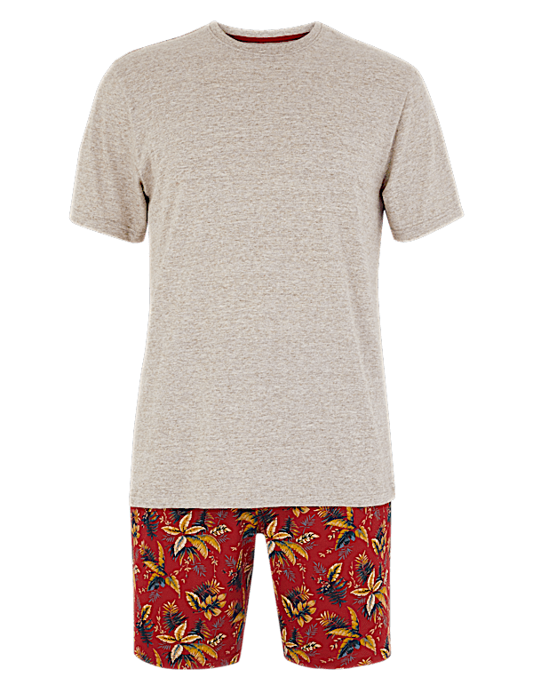 Pure Cotton Palm Print Pyjama Set