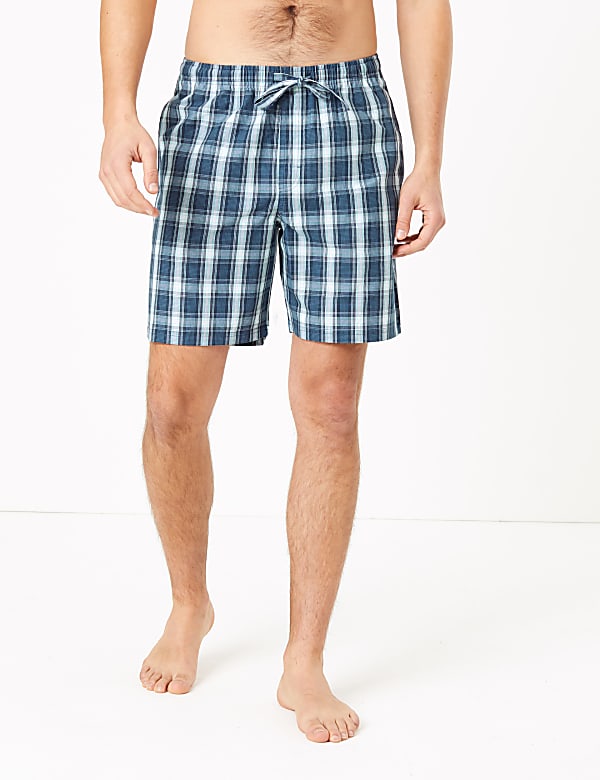 Pure Cotton Striped Checked Pyjama Set