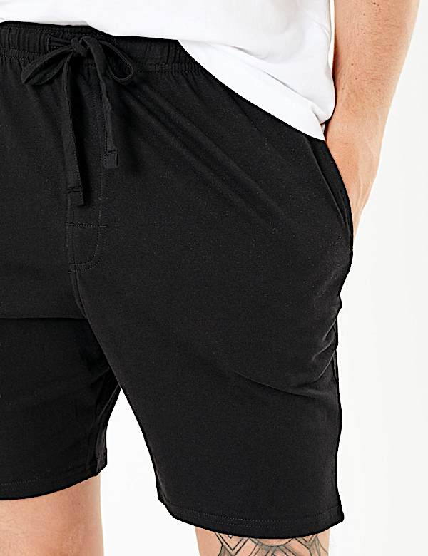 2 Pack Pure Cotton Jersey Pyjama Shorts