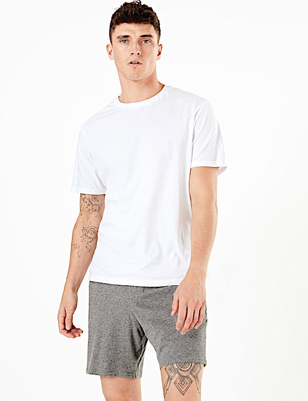 2 Pack Pure Cotton Jersey Pyjama Shorts