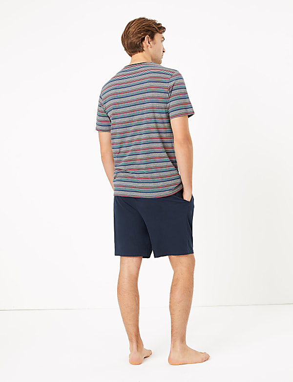 Pure Cotton Striped Pyjama Short set