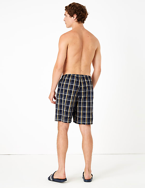 2 Pack Cotton Checked Pyjama Shorts