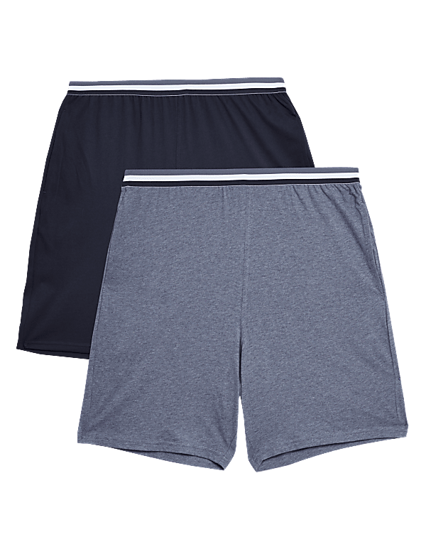 2 Pack Pure Cotton Pyjama Shorts