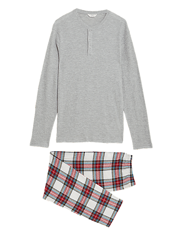Men's Checked Family Christmas Pyjama Set