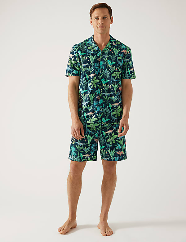 Pure Cotton Dinosaur Print Pyjama Set