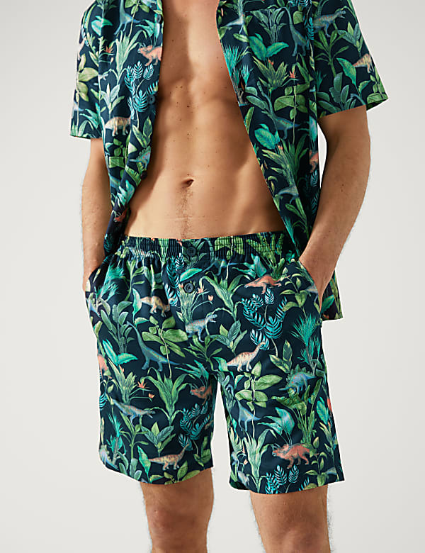 Pure Cotton Dinosaur Print Pyjama Set