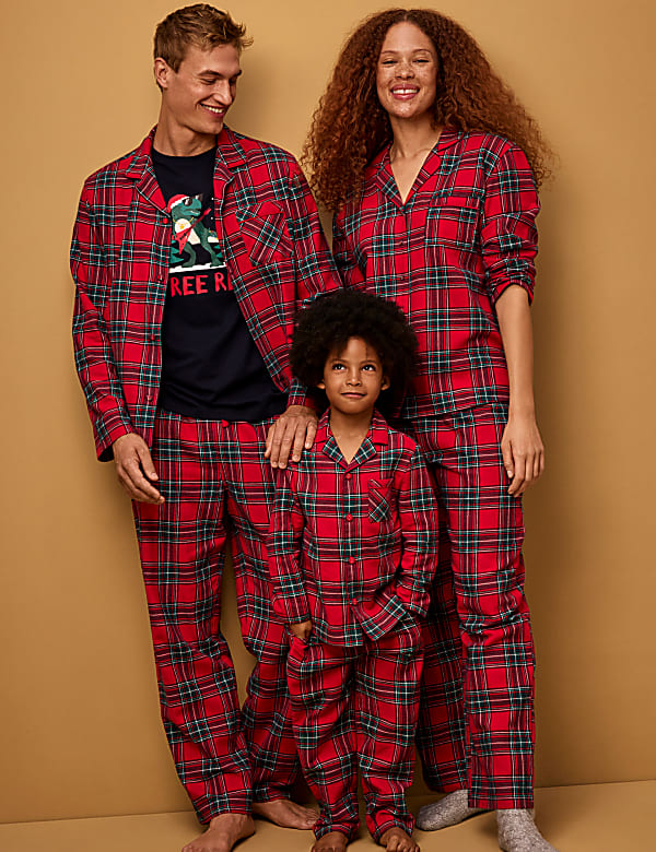 Pijama de cuadros navideño familiar para hombre - ES