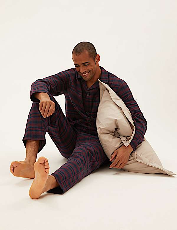 Brushed Cotton Checked Pyjama Set