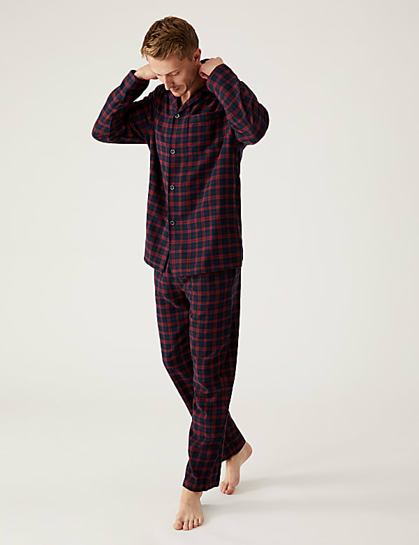 Brushed Cotton Checked Pyjama Set