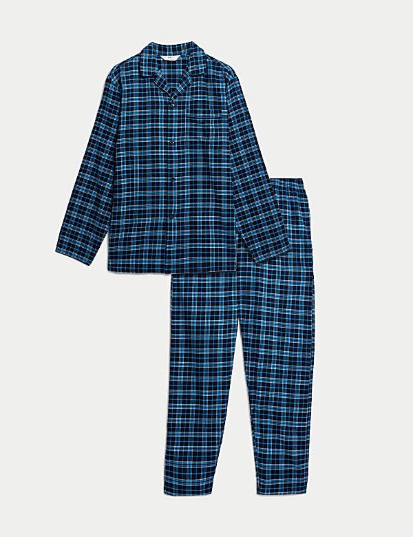 Brushed Cotton Checked Pyjama Set - US