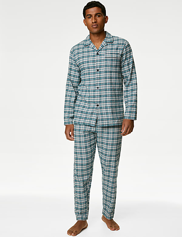 M&s men's cotton pyjamas on sale