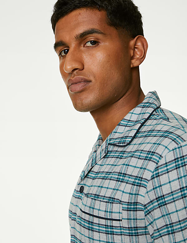 Brushed Cotton Checked Pyjama Set