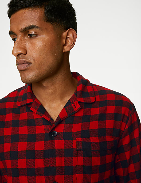 Brushed Cotton Checked Pyjama Set