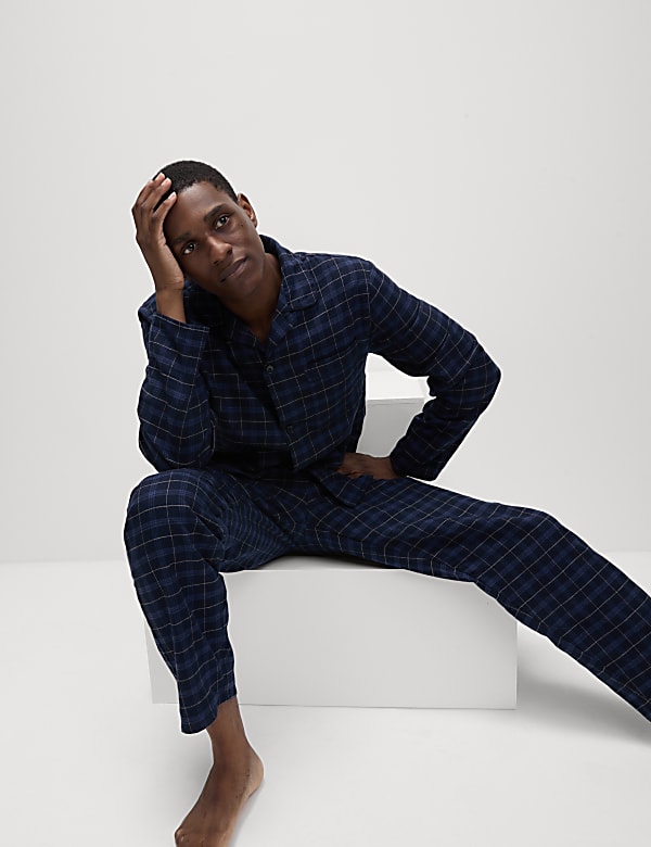 Brushed Cotton Checked Pyjama Set