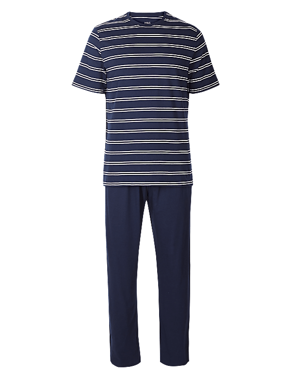 Pure Cotton Striped Pyjama Set