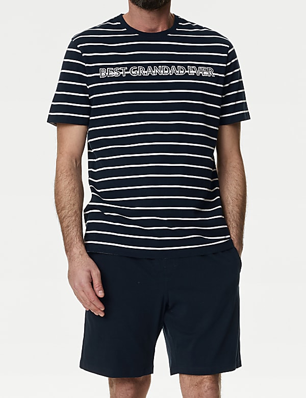 Pure Cotton Best Grandad Slogan Pyjama Set - RS