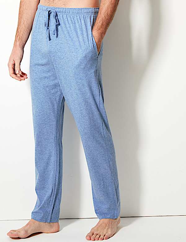 2 Pack Pure Cotton Jersey Pyjama Bottoms