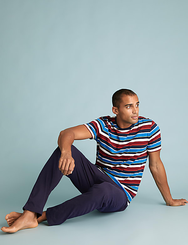 Pure Cotton Striped Pyjama Set