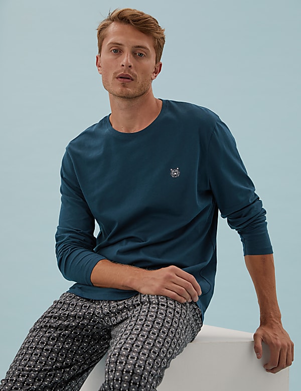 Pure Cotton Bear Print Pyjama Set