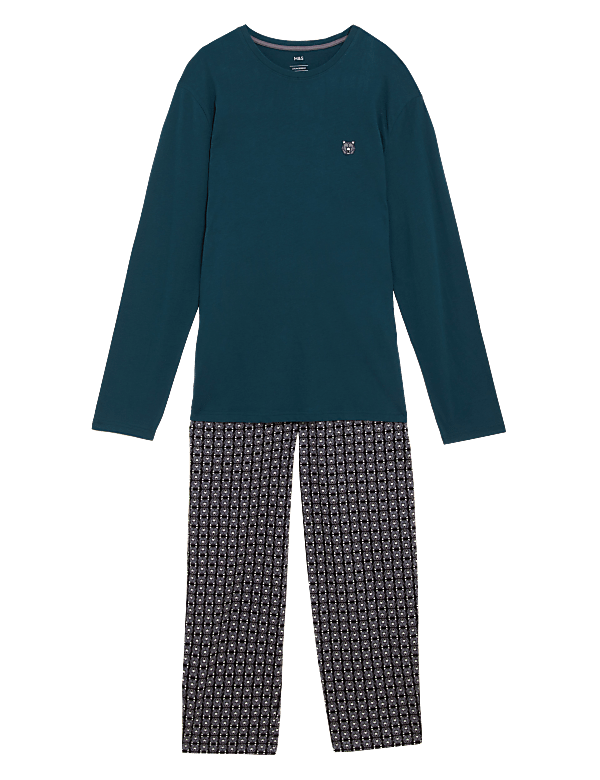 Pure Cotton Bear Print Pyjama Set