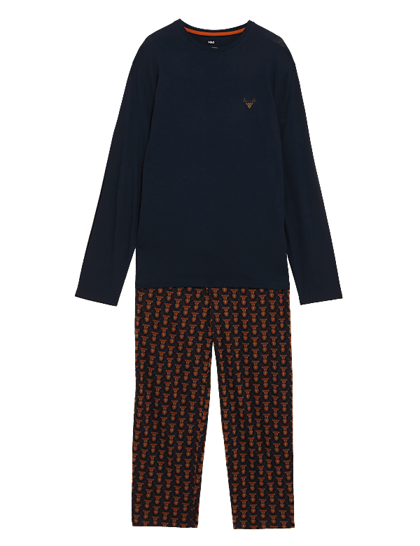 Pure Cotton Stag Print Pyjama Set