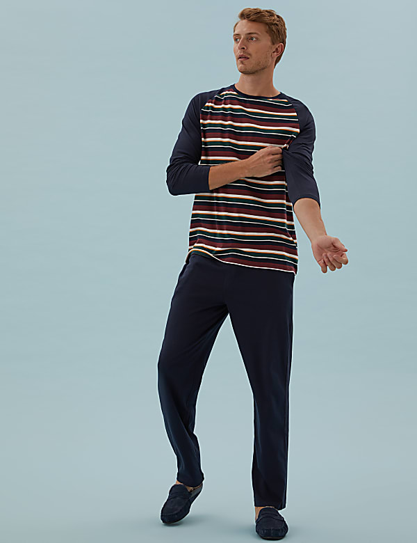 Pure Cotton Striped Pyjama Set