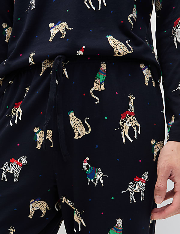 Men's Animal Party Family Christmas Pyjama Set
