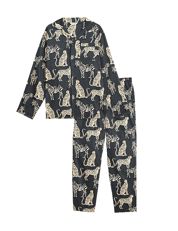 Men's Zebra & Cheetah Family Christmas Pyjama Set