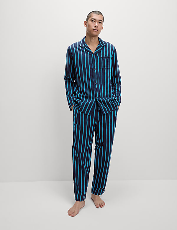 Men's Candy Striped Family Christmas Pyjama Set