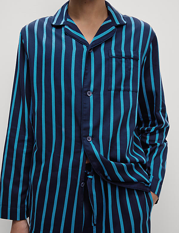 Men's Candy Striped Family Christmas Pyjama Set