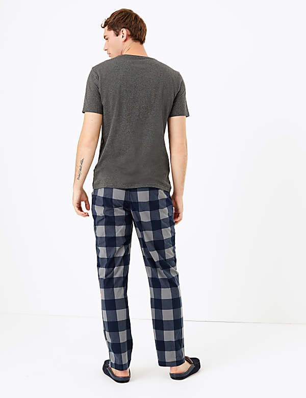 Supersoft Gingham Checked Pyjama Bottoms